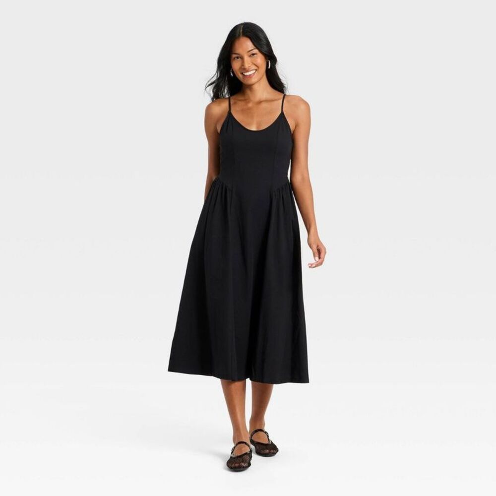 Women's Corset Sundress - A New Day Black M